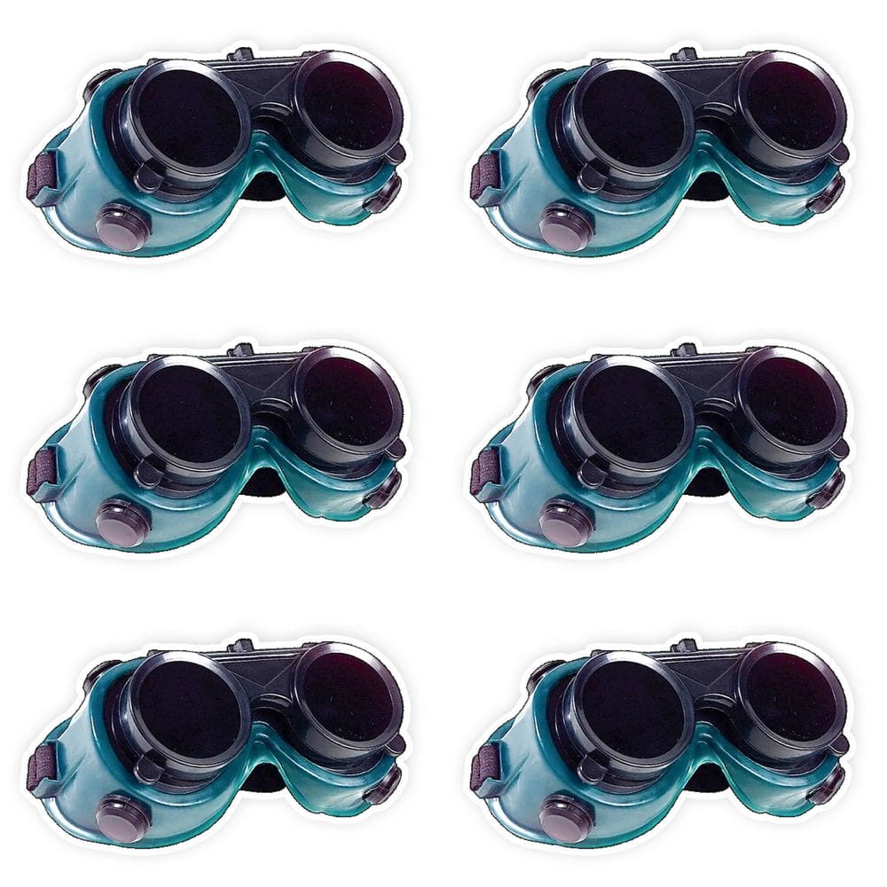 Oculos De Solda Protecao Kit 6 Uni EPI Máscara Articulavel Dupla Lente Para Soldador Com Filtro Equipamento Profissional