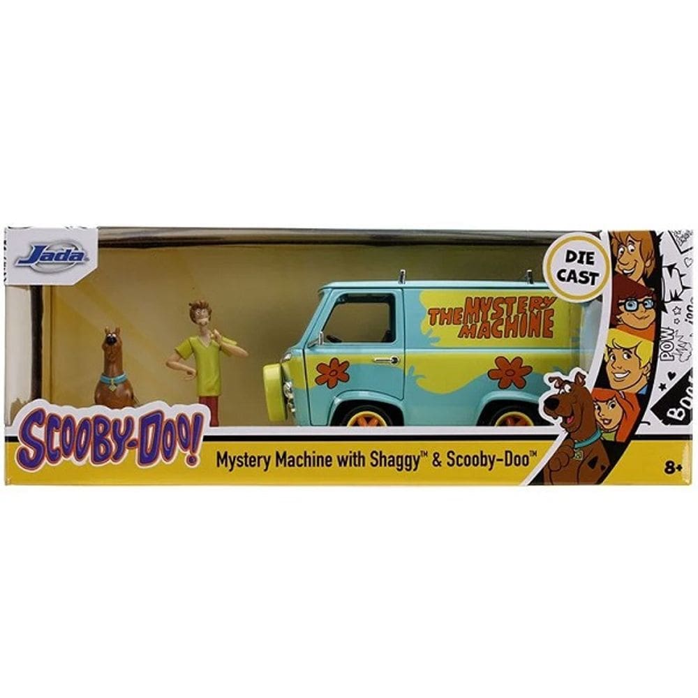 Carrinho Miniatura VAN MYSTERY Machine Scooby Doo com Boneco 1/24