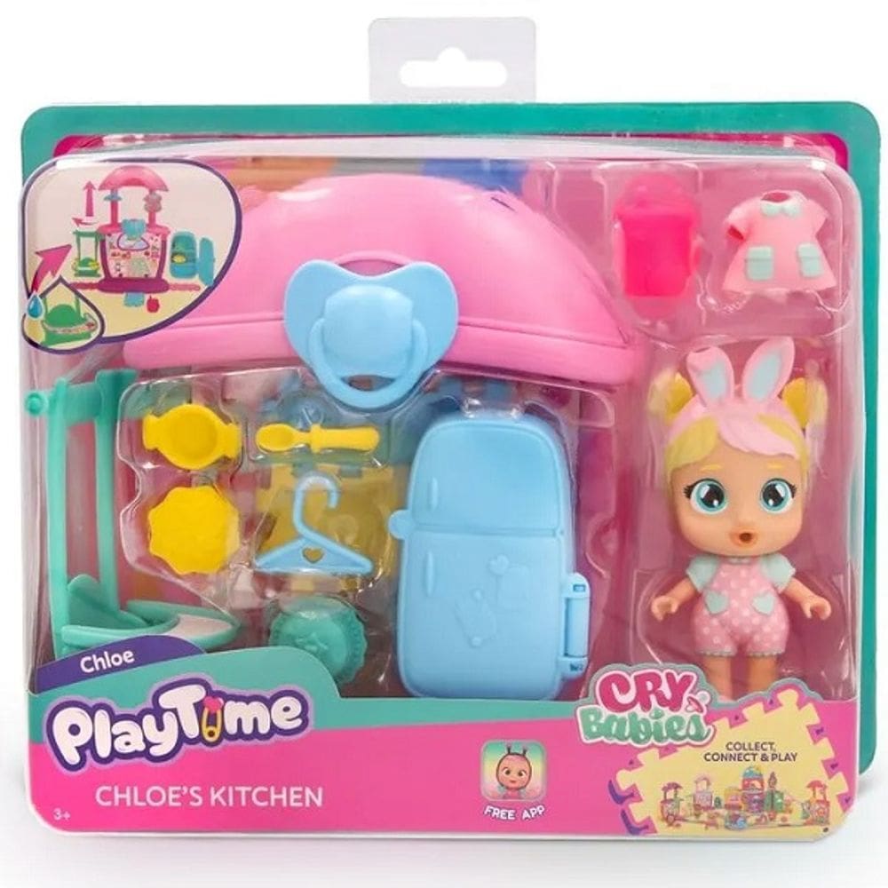 Boneca CRY Babies Playtime Cozinha da Chloe Multikids