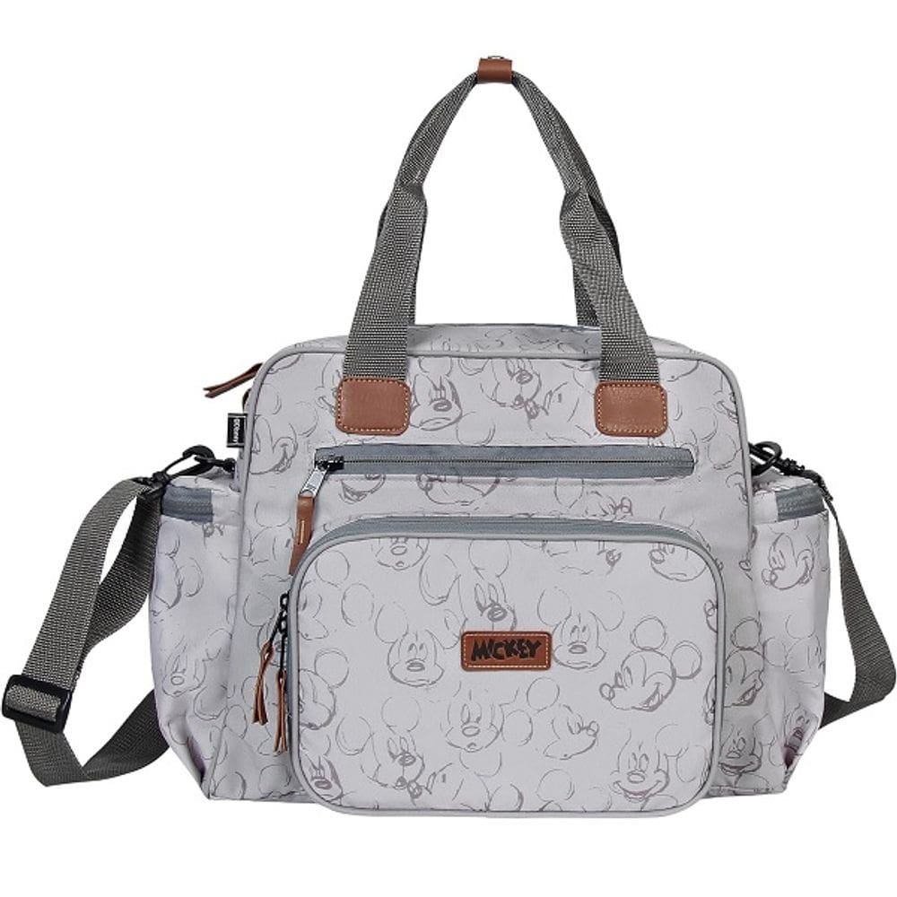 Sacola Maternidade Premium Mickey Cinza com Trocador Babygo
