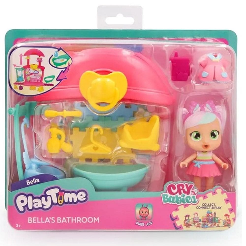 Boneca CRY Babies Playtime Banheiro da Bella Multikids