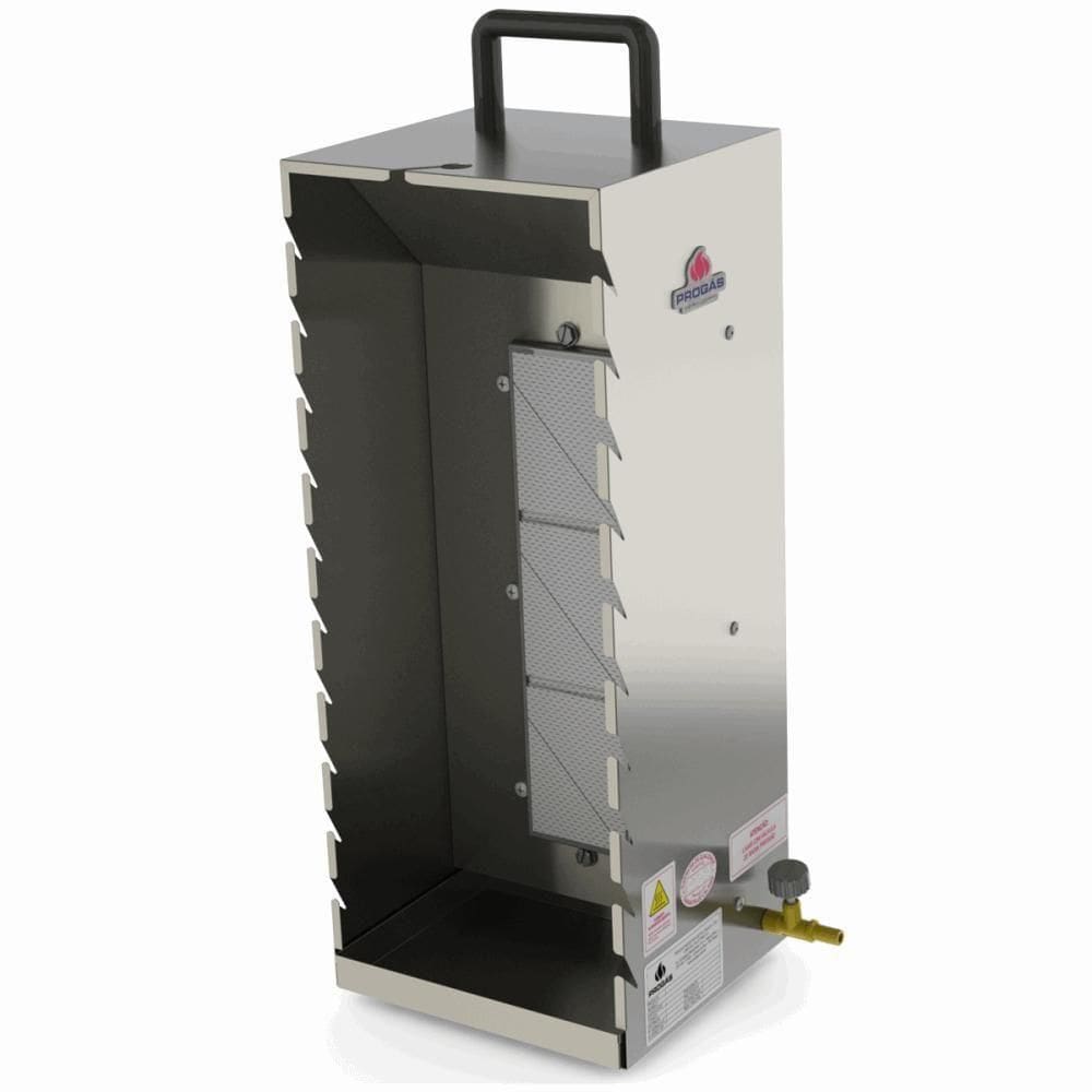Assador A Gás Progás Pr-199 G Em Aço Inox 10 Espetinhos P6398