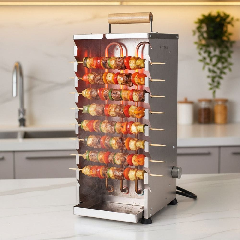 Churrasqueira Elétrica 10 Espetinhos 1800w Portátil Titan