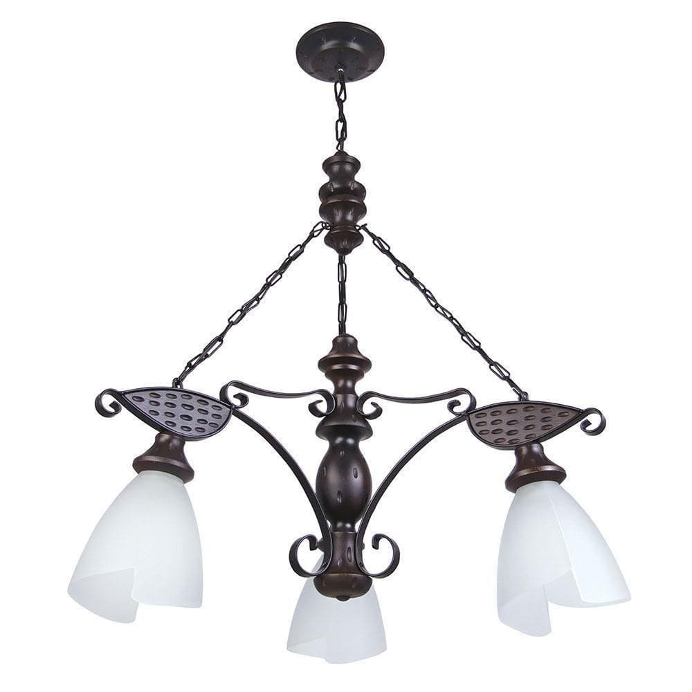 Lustre Muller Rústico 3 Lâmpada Envelhecida 503e