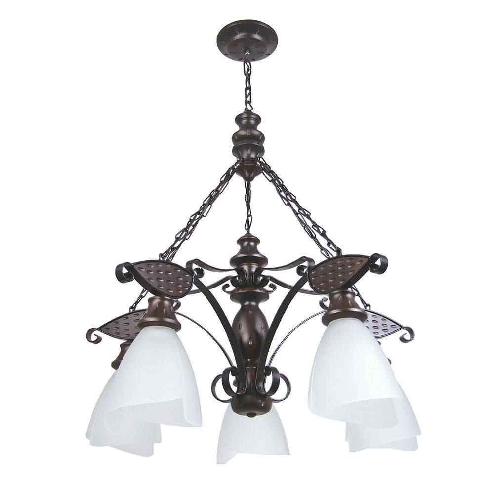 Lustre Muller Rústico 5 Lâmpadas Envelhecido 505e