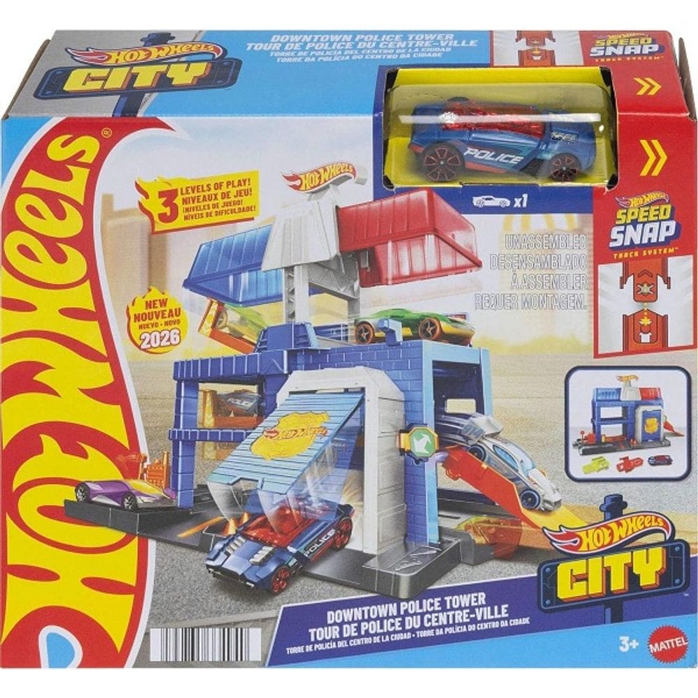 Hot Wheels Pista CITY Downtown Torre de Policia Mattel JHL74