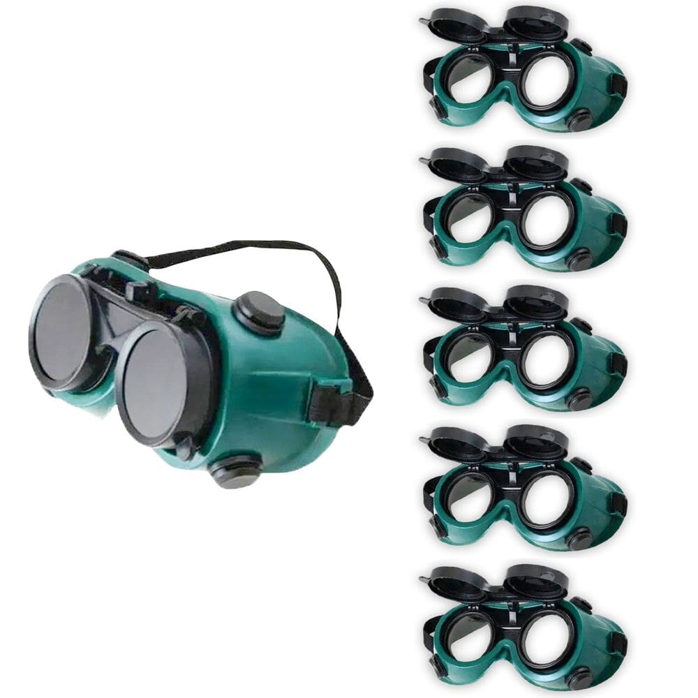 Oculos De Solda Protecao Kit 5 Uni EPI Máscara Articulavel Dupla Lente Para Soldador Com Filtro Equipamento Profissional