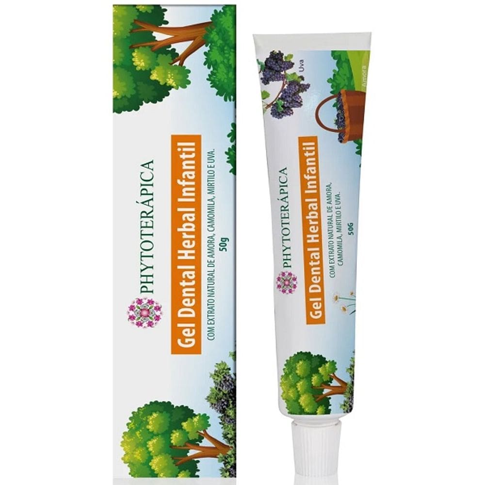 Gel Dental Infantil Frutas Vermelhas sem Fluor Phytoterapica