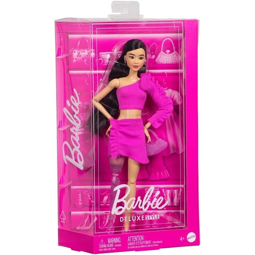 Boneca Barbie Fashion Deluxe STYLE Perna Mecanica Mattel HYV26