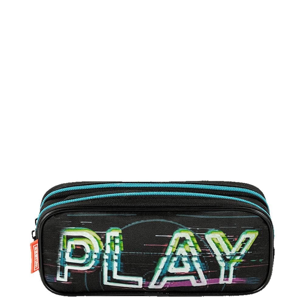 Estojo Escolar Sestini 2 Comp X Start Colorido Preto