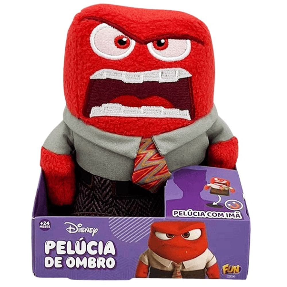 Pelucia de OMBRO 10CM Disney Divertidamente Raiva FUN