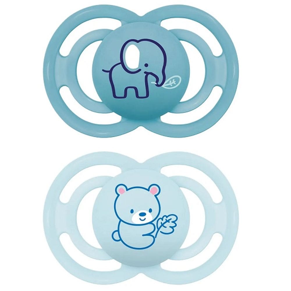 Chupeta Perfect Dupla +16 Meses MAM Azul Elefante URSO