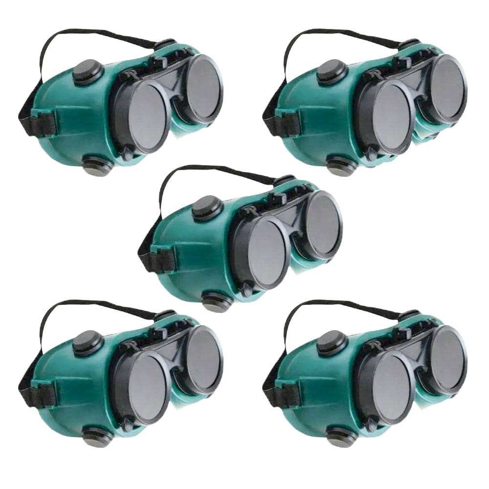 Oculos De Solda Protecao Kit 5 Uni EPI Máscara Articulavel Equipamento Profissiona Dupla Lentel Soldador Com Filtro