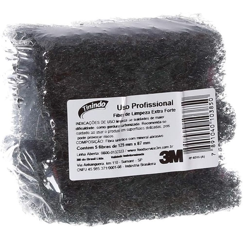 Kit com 5 Fibra de Limpeza EXTRA Forte Tinindo Limpeza Profissional