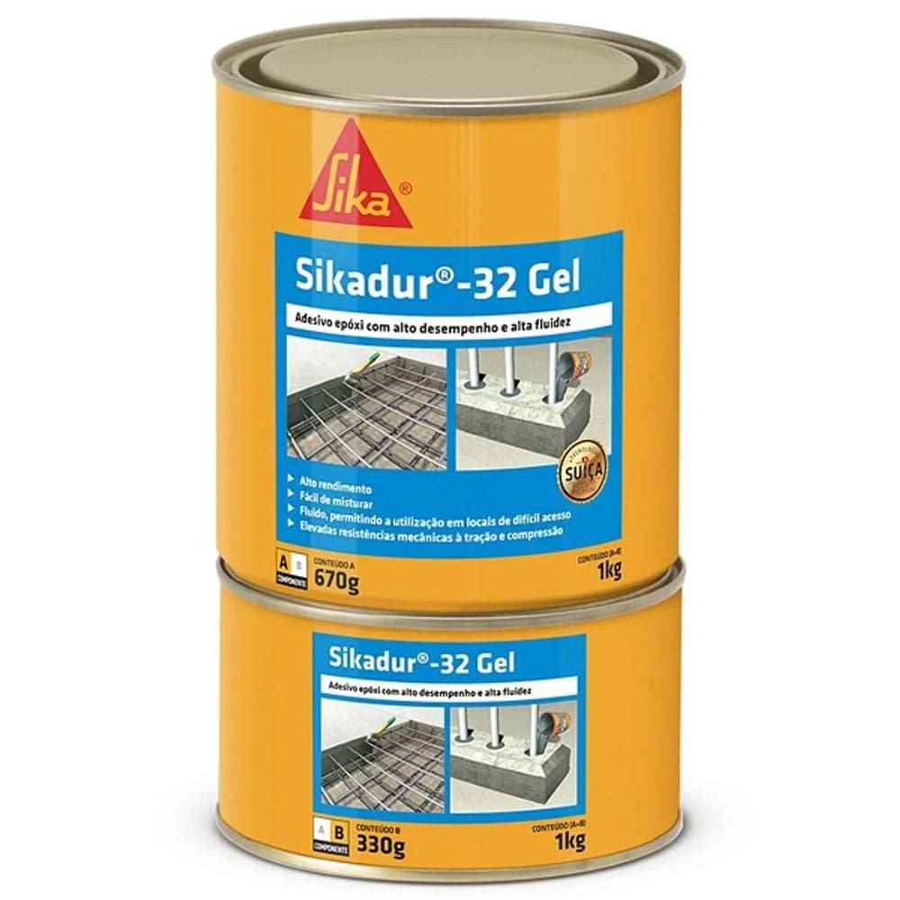 Adesivo Epoxi Sikadur 32 GEL Lata 1KG Sika