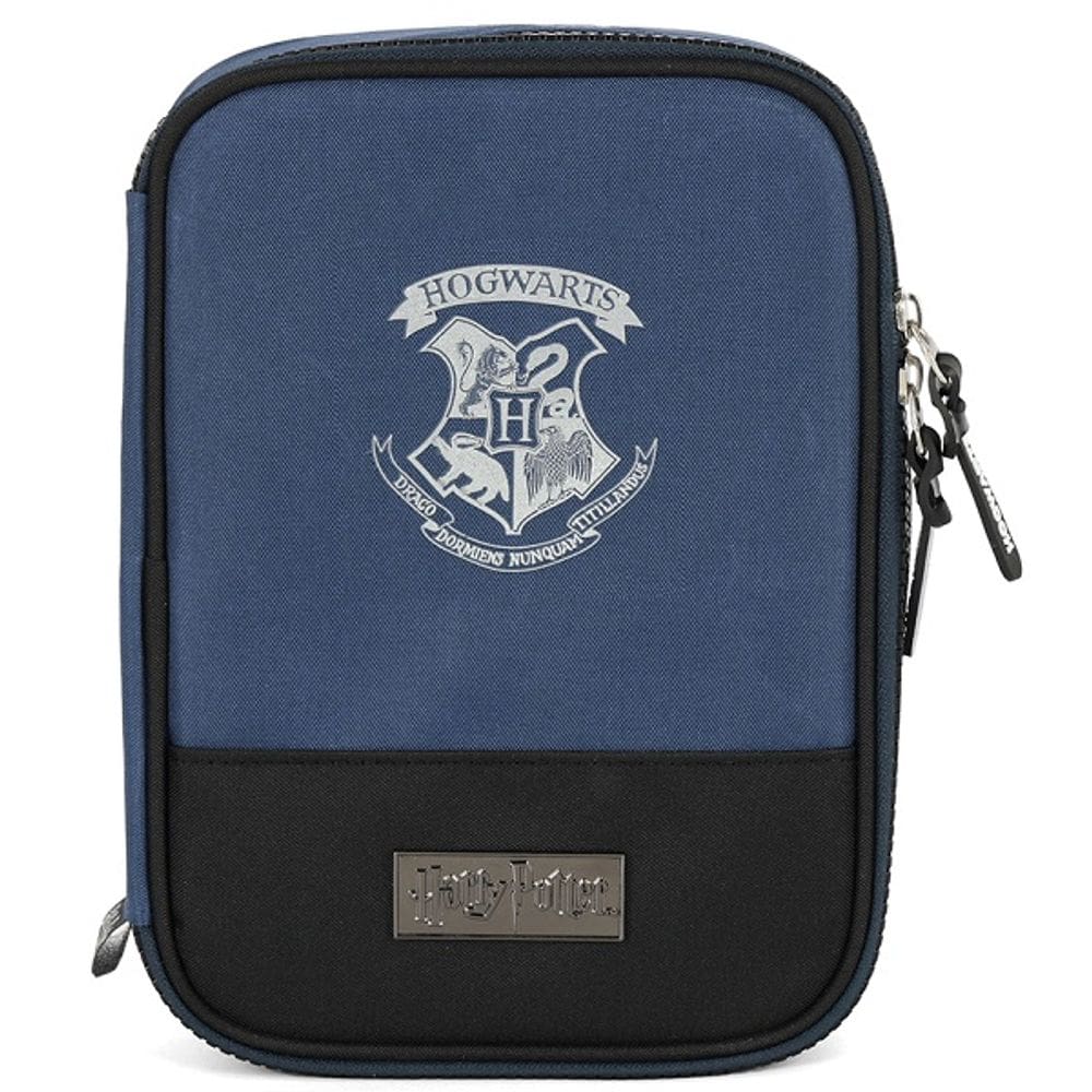 Estojo BOX Escolar HARRY Potter Luxo Azul Luxcel