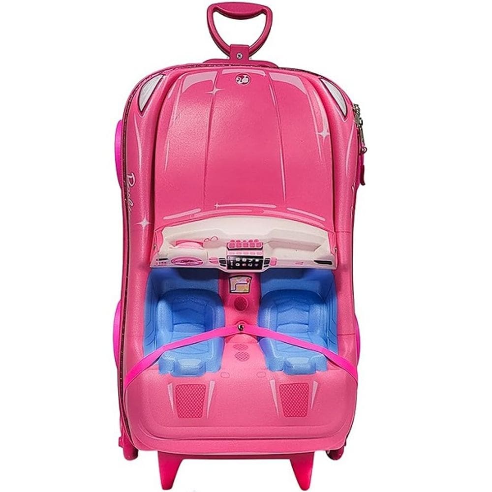 Mochila Escolar de Rodinhas 3D Barbie Conversivel Maxtoy
