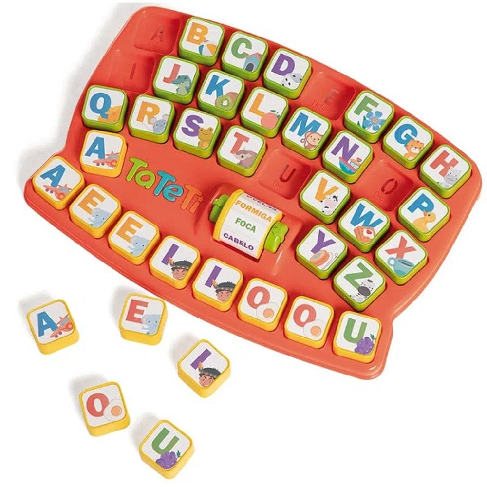 Brinquedo Infantil Educativo Monta Palavras 35 Peças - Tateti