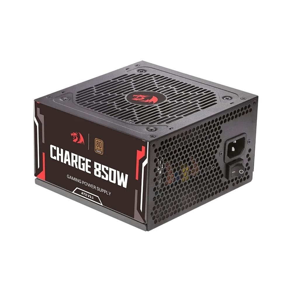 Fonte Gamer Redragon Charge, 850W, ATX, 80 Plus Bronze, Preto