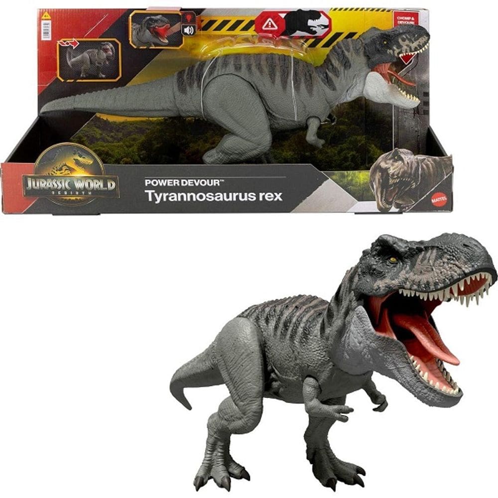 Boneco Jurassic WORLD T-REX com Som e LUZ - Mattel JCH02