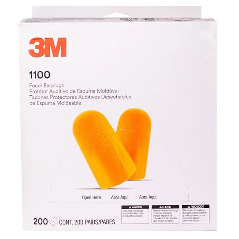 Caixa 200 Protetor de Ouvido de Espuma 3M 1100