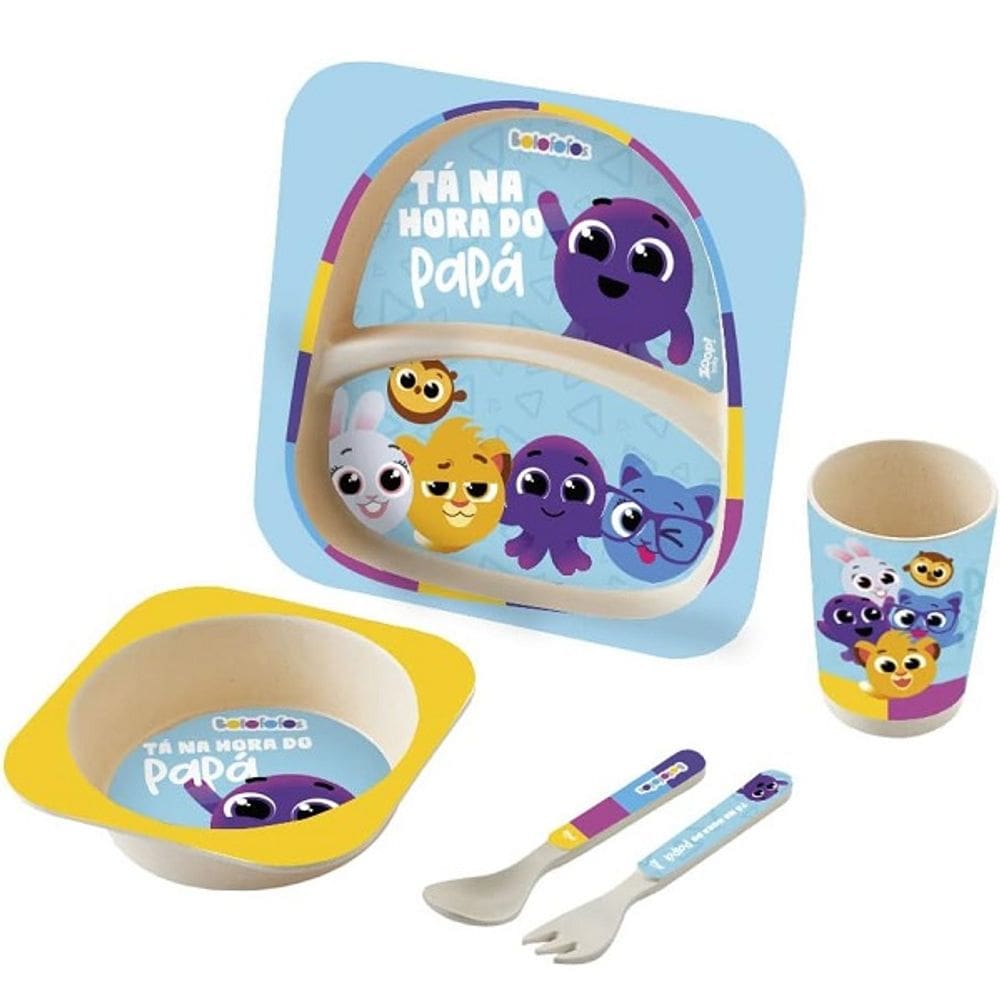 Kit Alimentaçao 5 Peças Oficial Bolofofos Zoop BABY