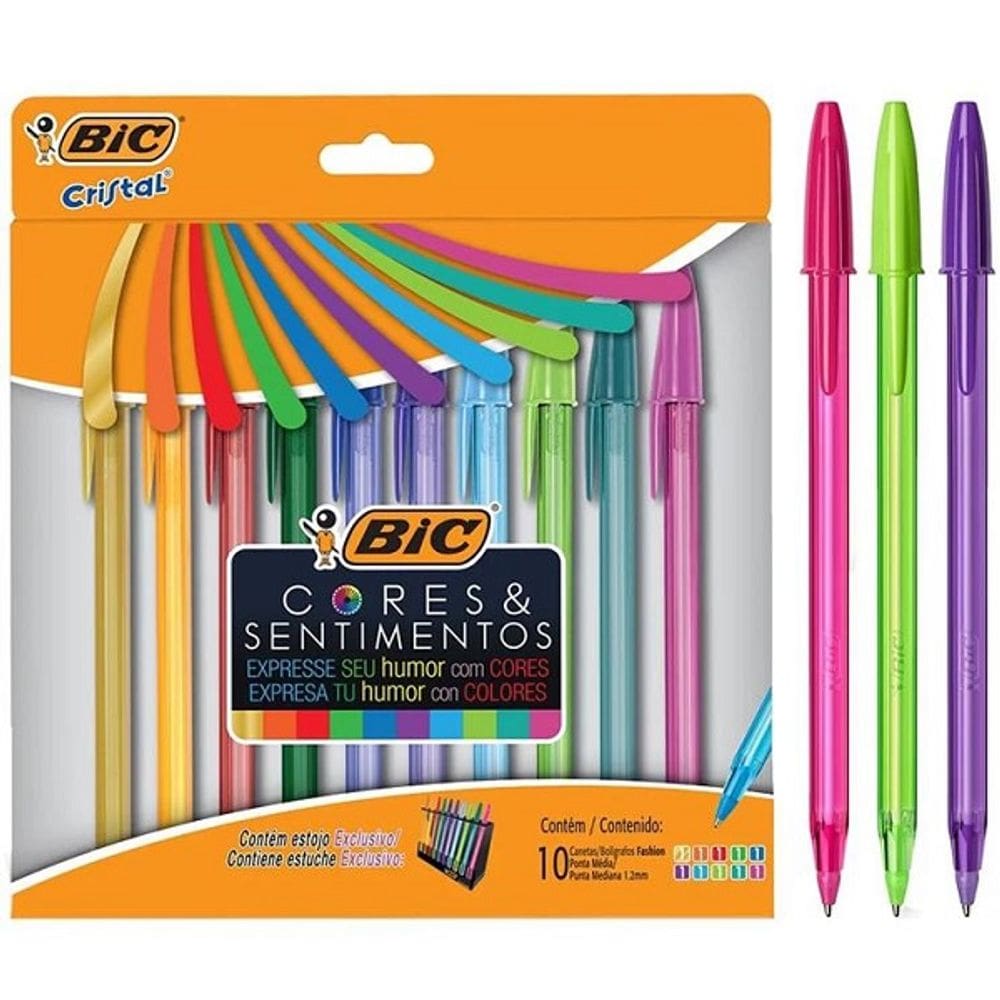 Caneta Esferografica BIC Cores e Sentimentos com 10 Cores