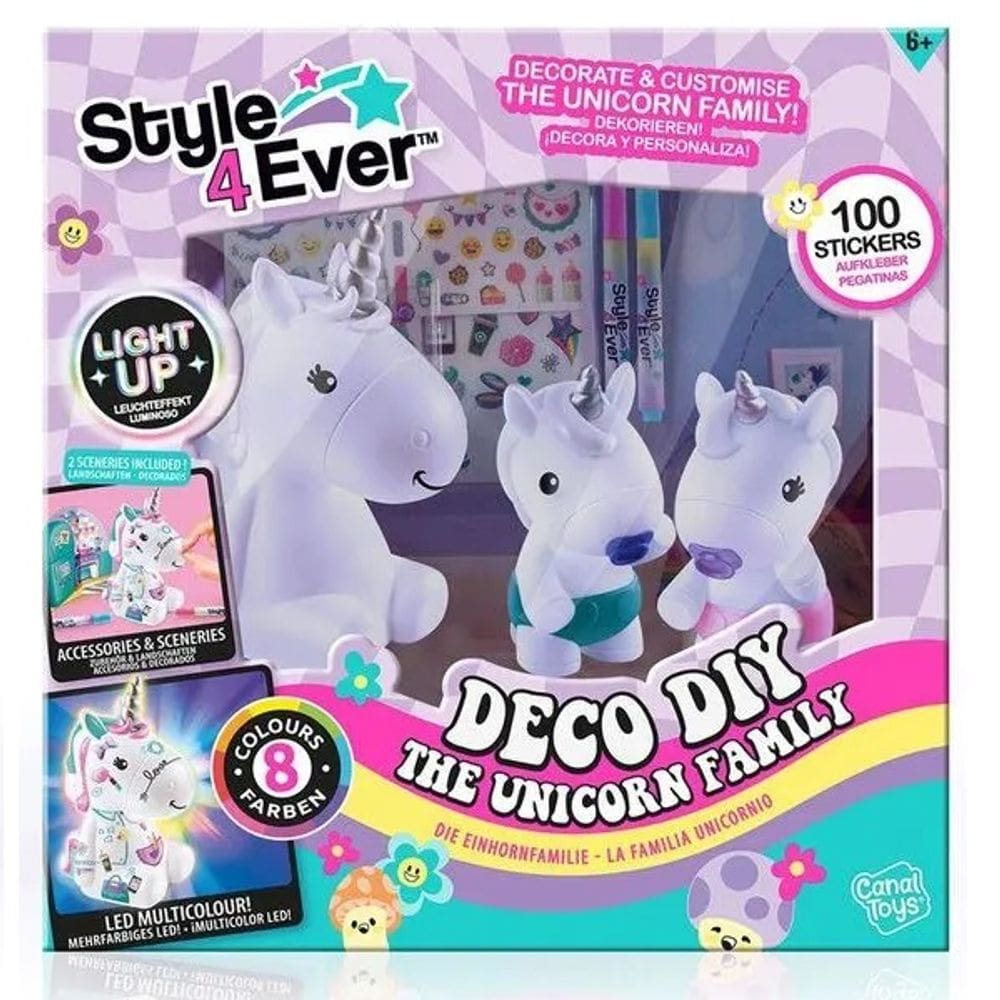 Style 4 EVER Luminaria Familia de Unicornios FUN