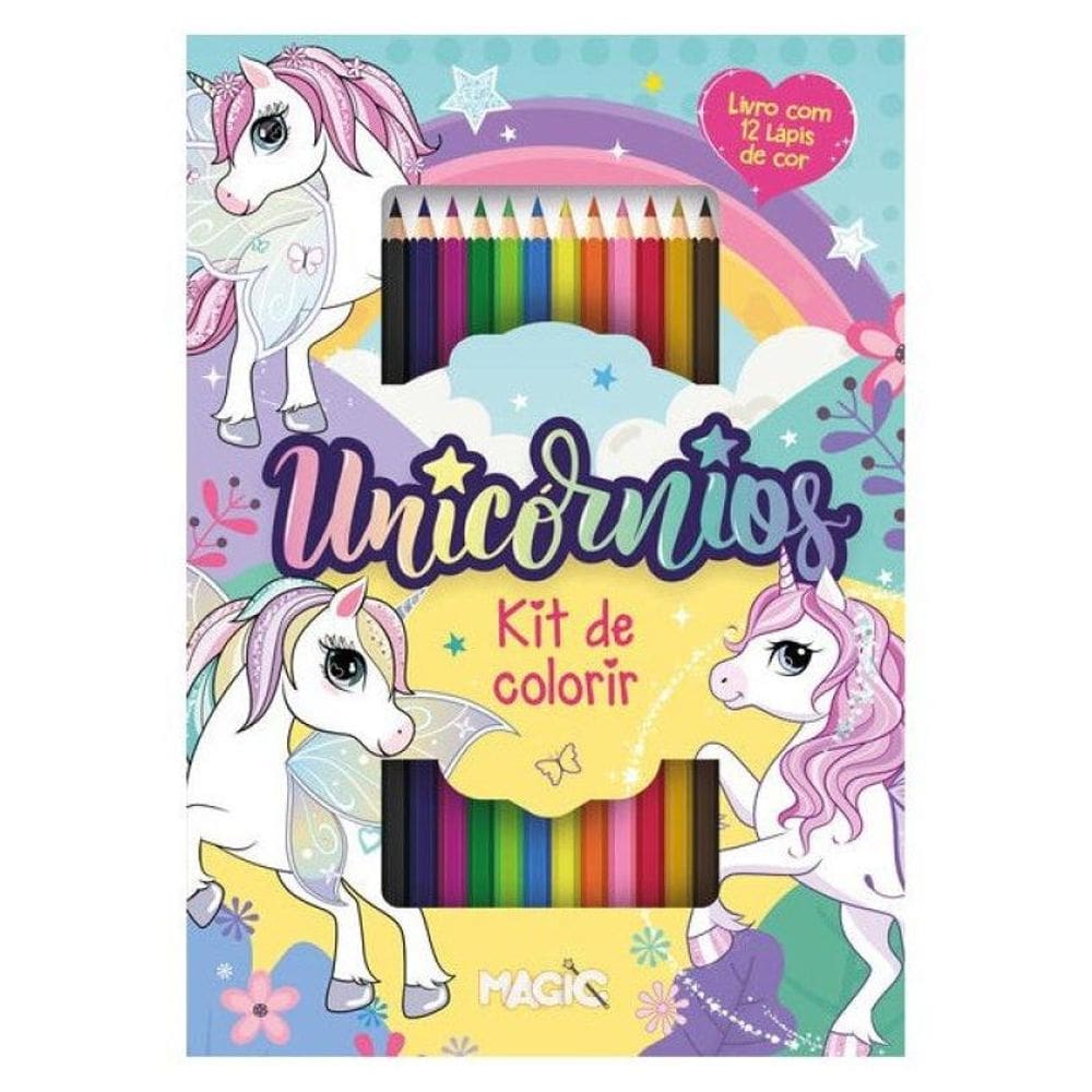 Unicórnios Kit De Colorir