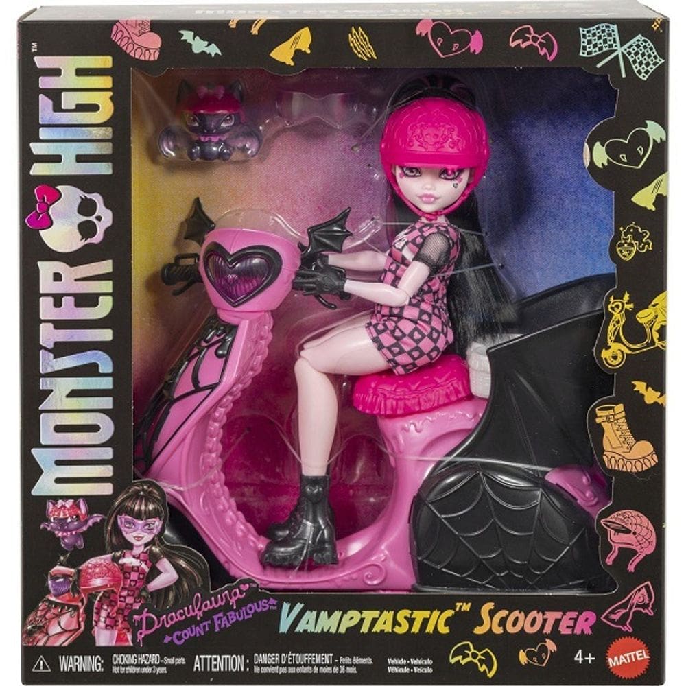 Monster HIGH Draculaura com Scooter Mattel JDR61