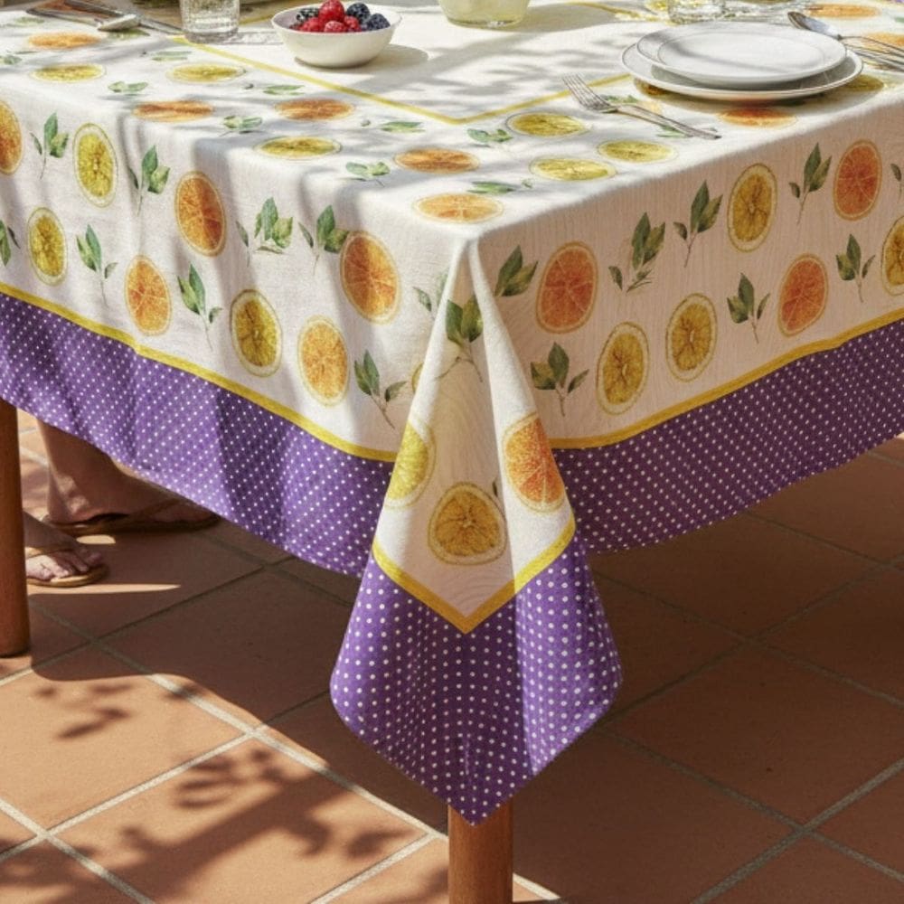 Toalha de Mesa Quadrada 4 Lugares Estampada Merenda Lepper