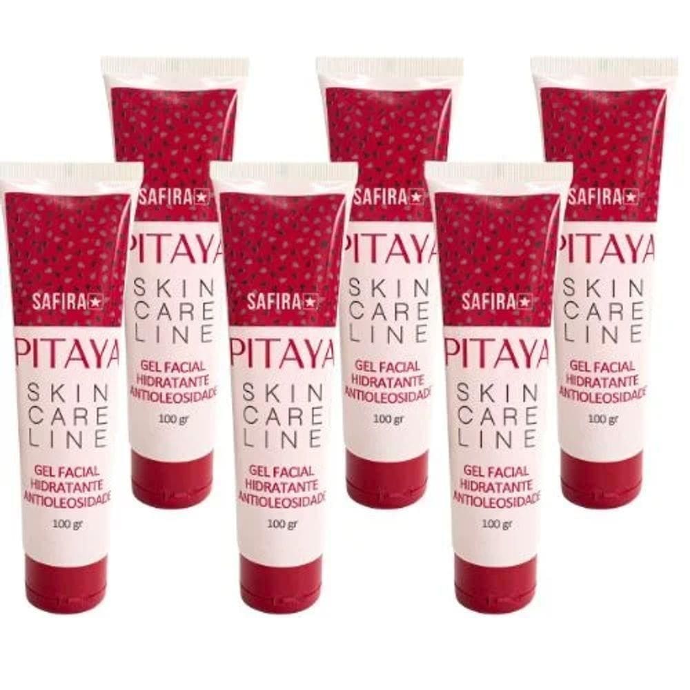 Skin Care Gel Facial Hidratante Antioleosidade Pitaya Safira - 06un