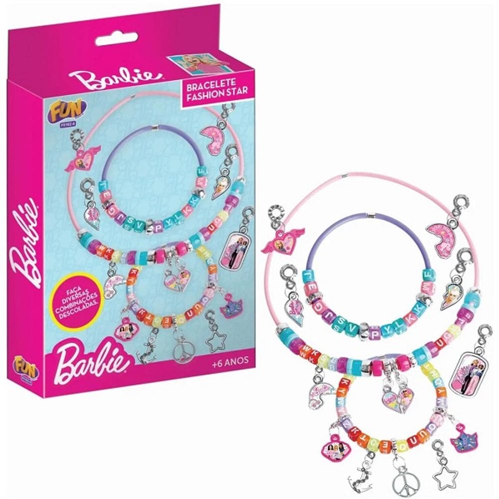 Kit Bracelete Barbie Fashion STAR FUN