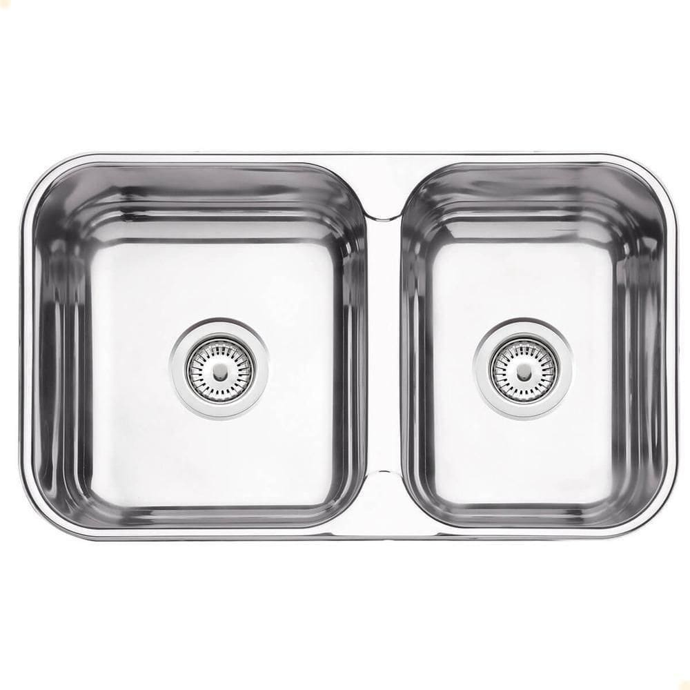 Cuba Dupla Tramontina Isis 2c 34-28 Bs Perfecta Inox Polido 69x40 Cm Com Válvula 94062402