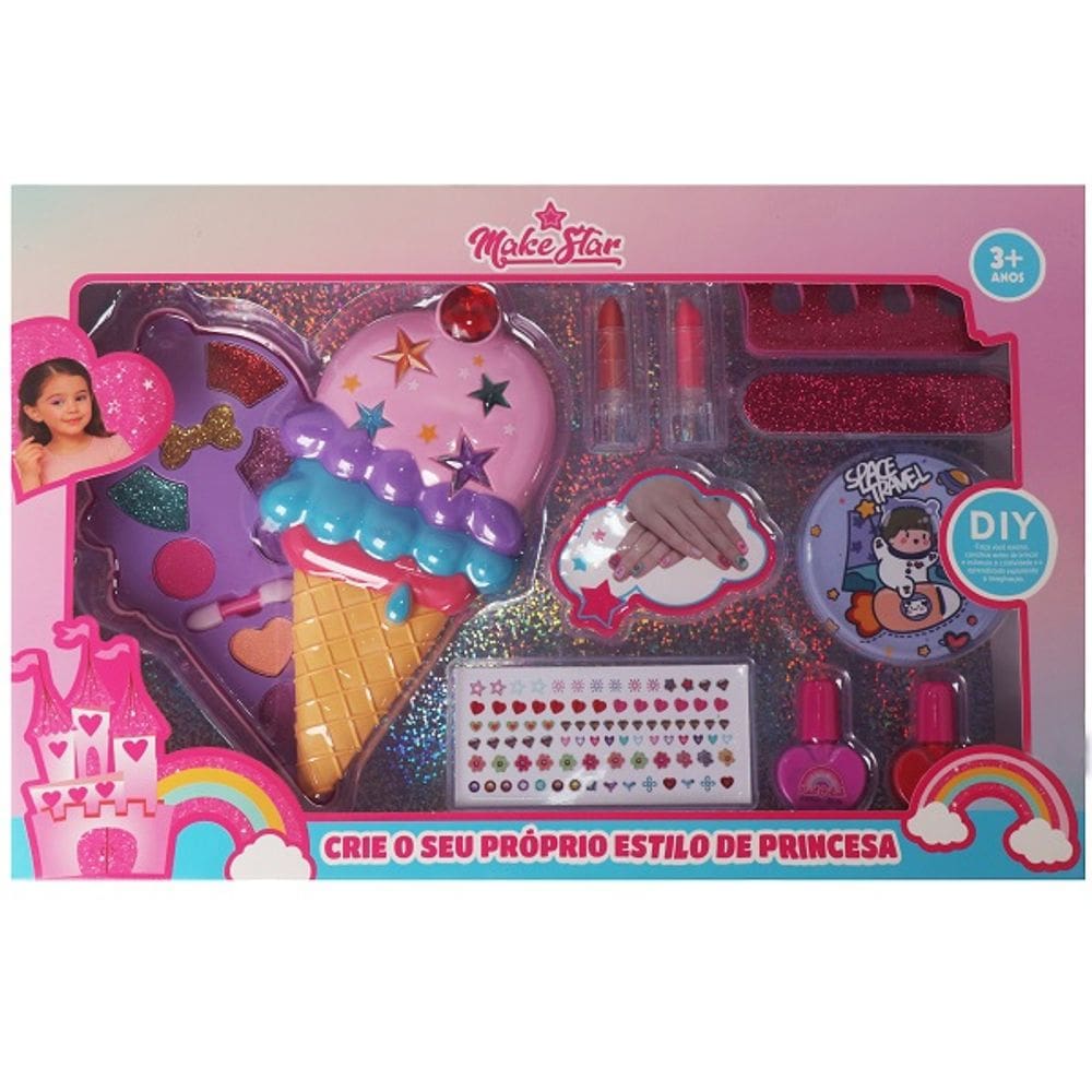 Kit Maquiagem e UNHA Sorvete Make STAR