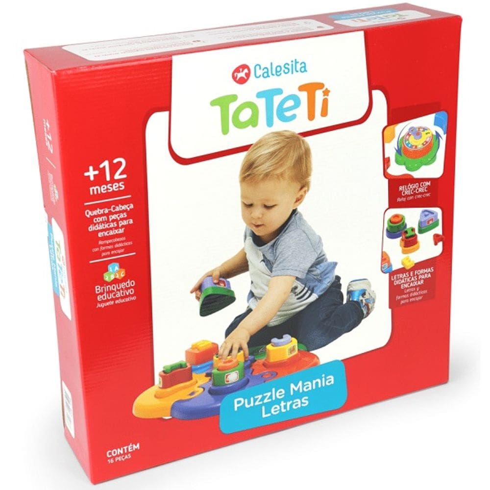 Brinquedo de Montar Puzzle Mania Letras Tateti