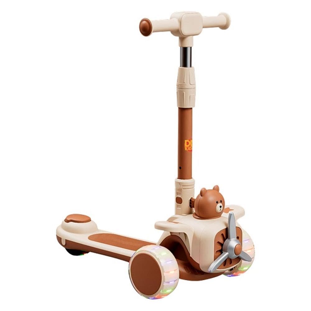 Patinete Infantil Patinete Aviaozinho Feliz Bege DM TOYS