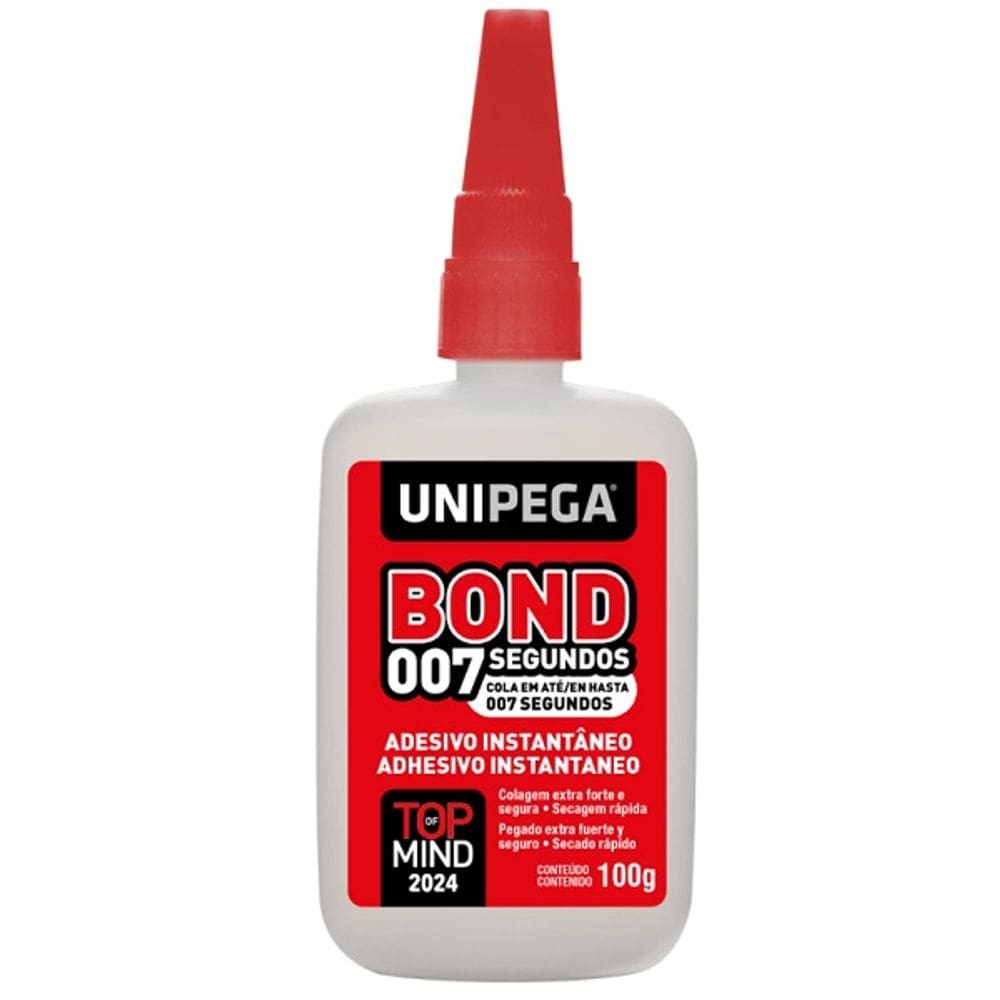 Cola Instantanea BOND 007 Frasco 100G Unipega
