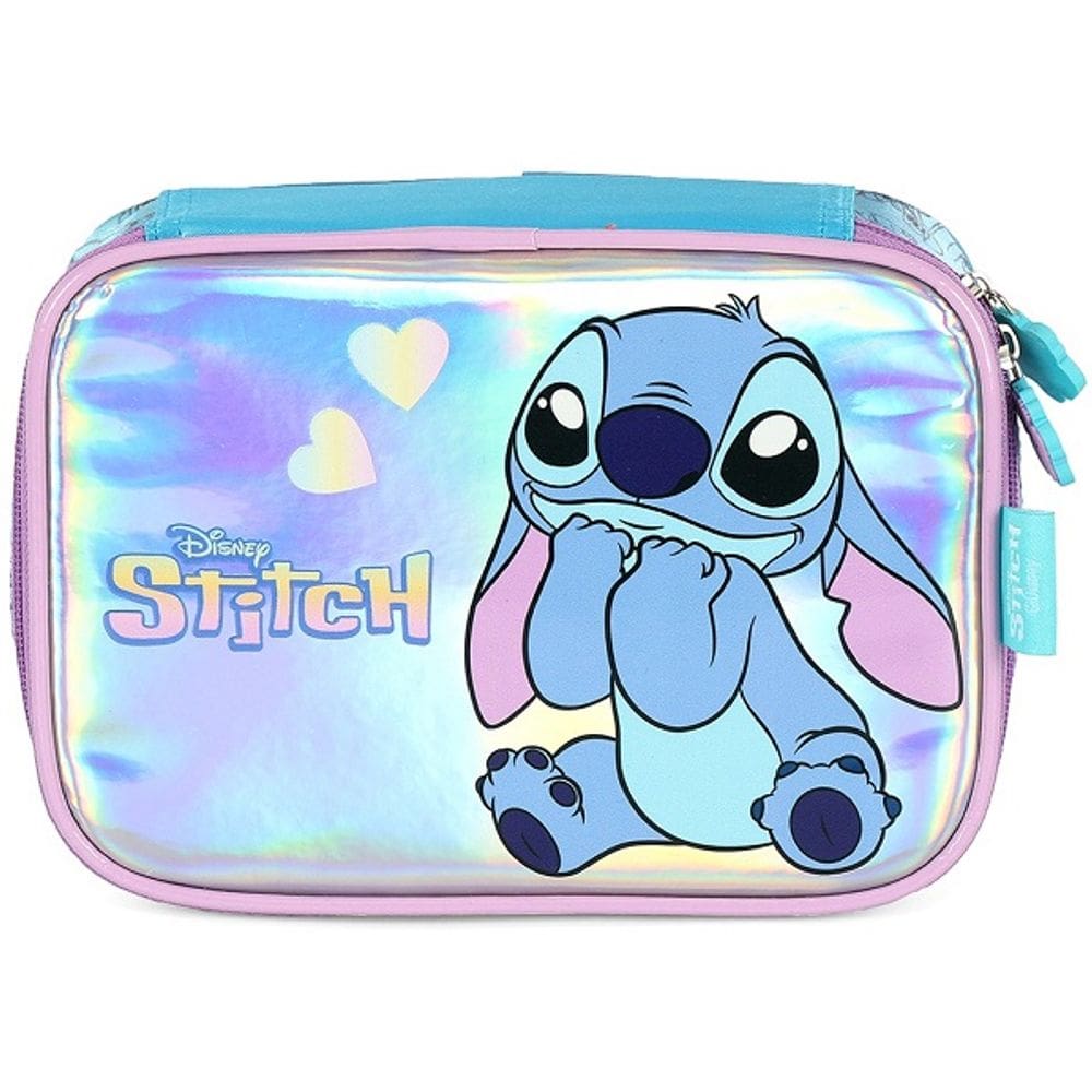 Estojo BOX STITCH Azul Holografico Luxcel