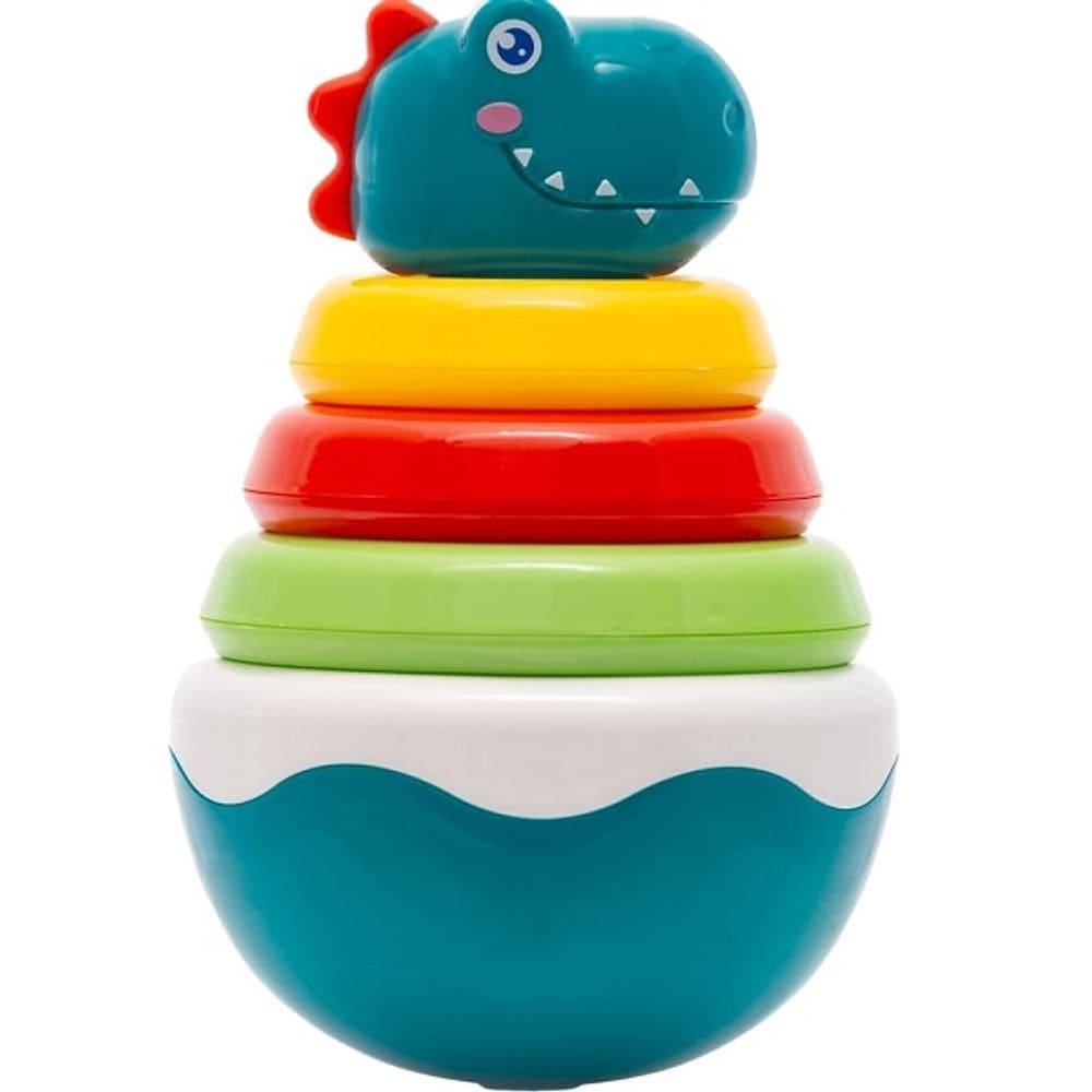 Brinquedo Dino Teimoso com Argolas Empilhaveis Buba