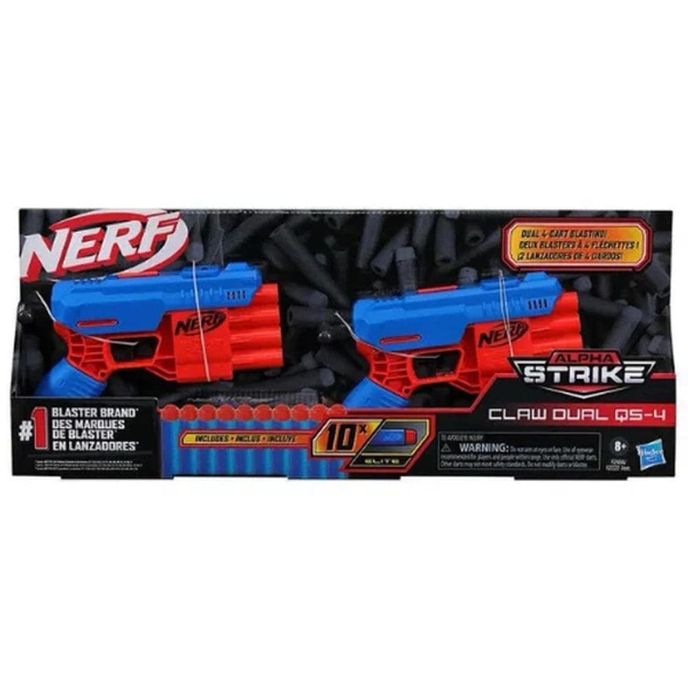 Lançador NERF ALPHA Strike CLAW Dual QS Hasbro F2468