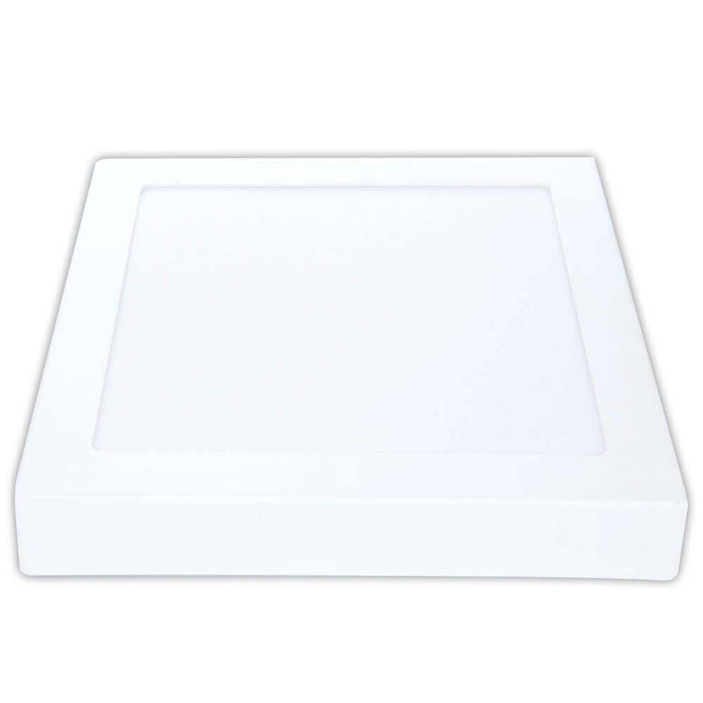 Plafon Painel De Led Avant Alu 18w Amarelo 3000k 1260 Lúmens Quadrado De Sobrepor 22x22cm Bivolt