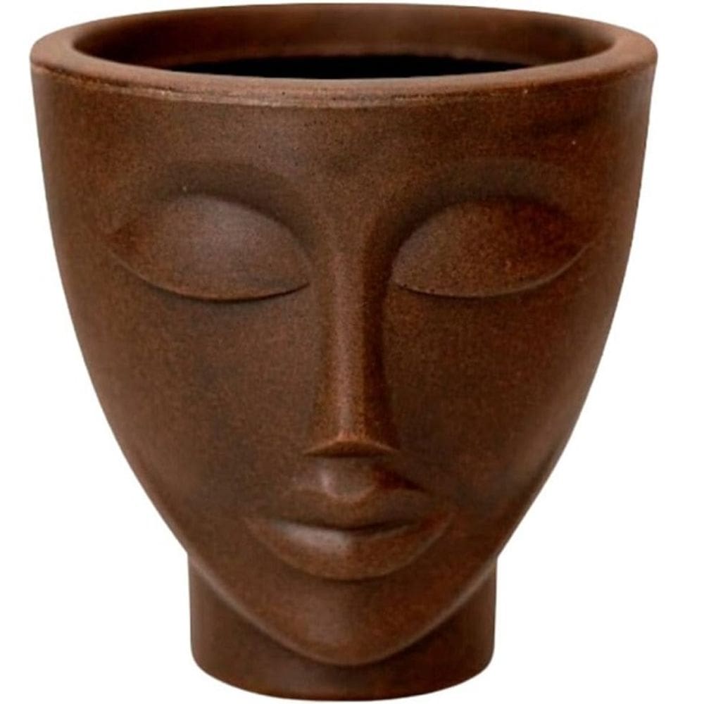 Vaso Decorativo Face Rosto Mulher 17CM Cafe Imperial Nutriplan