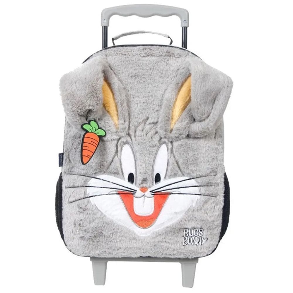 Mochila Escolar de Rodinhas Looney Tunes Pernalonga Dermiwil