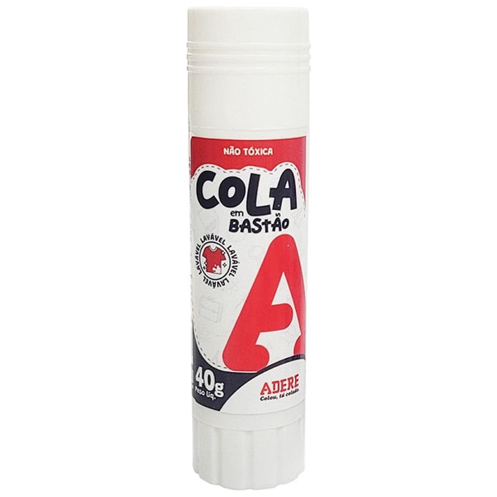 Cola Bastao Escolar Branca Adere 40G