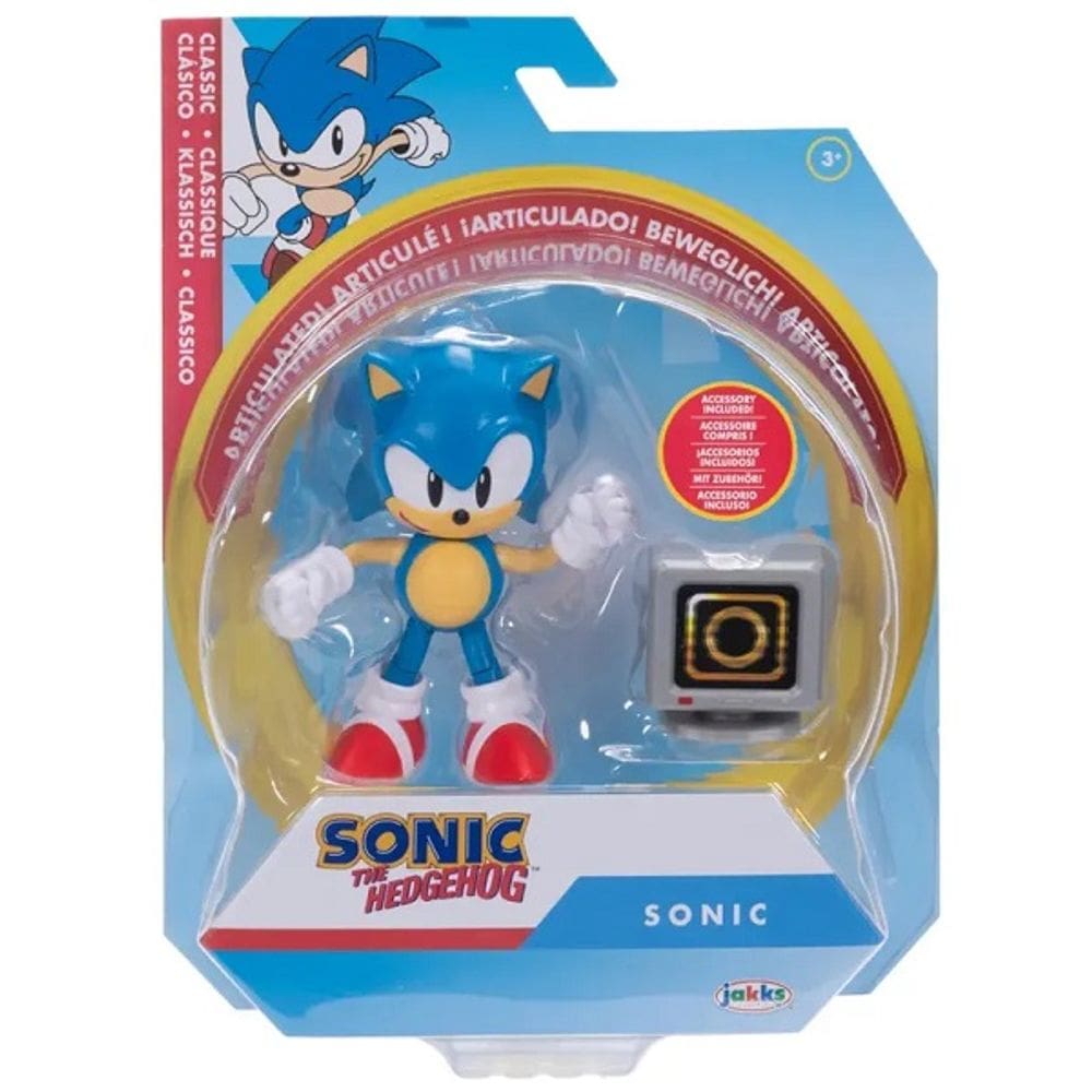 Boneco Sonic Articulado com Caixa de ITENS 10CM SUNNY