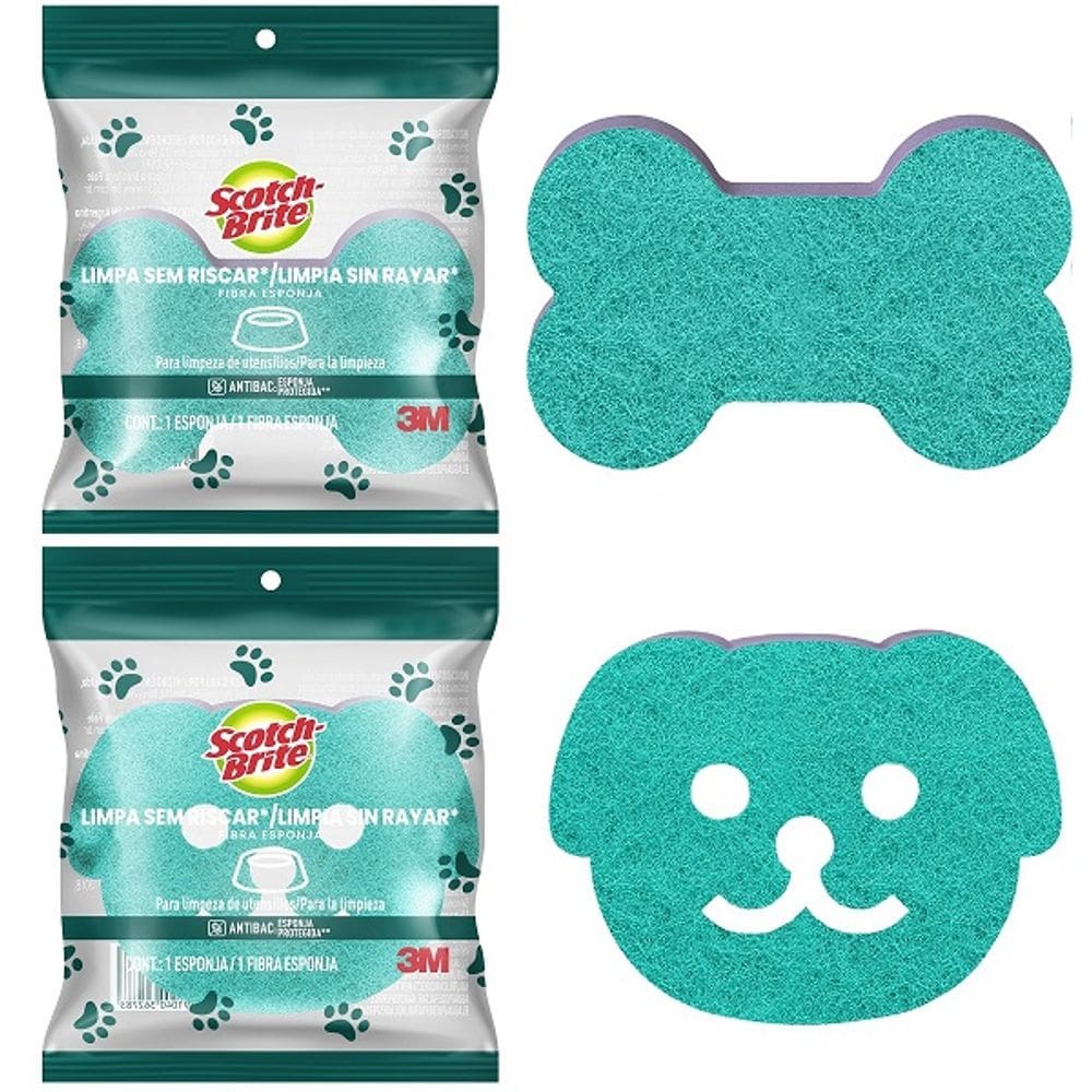 Kit com 2 Esponja Nao Risca PETS SCOTCH Brite
