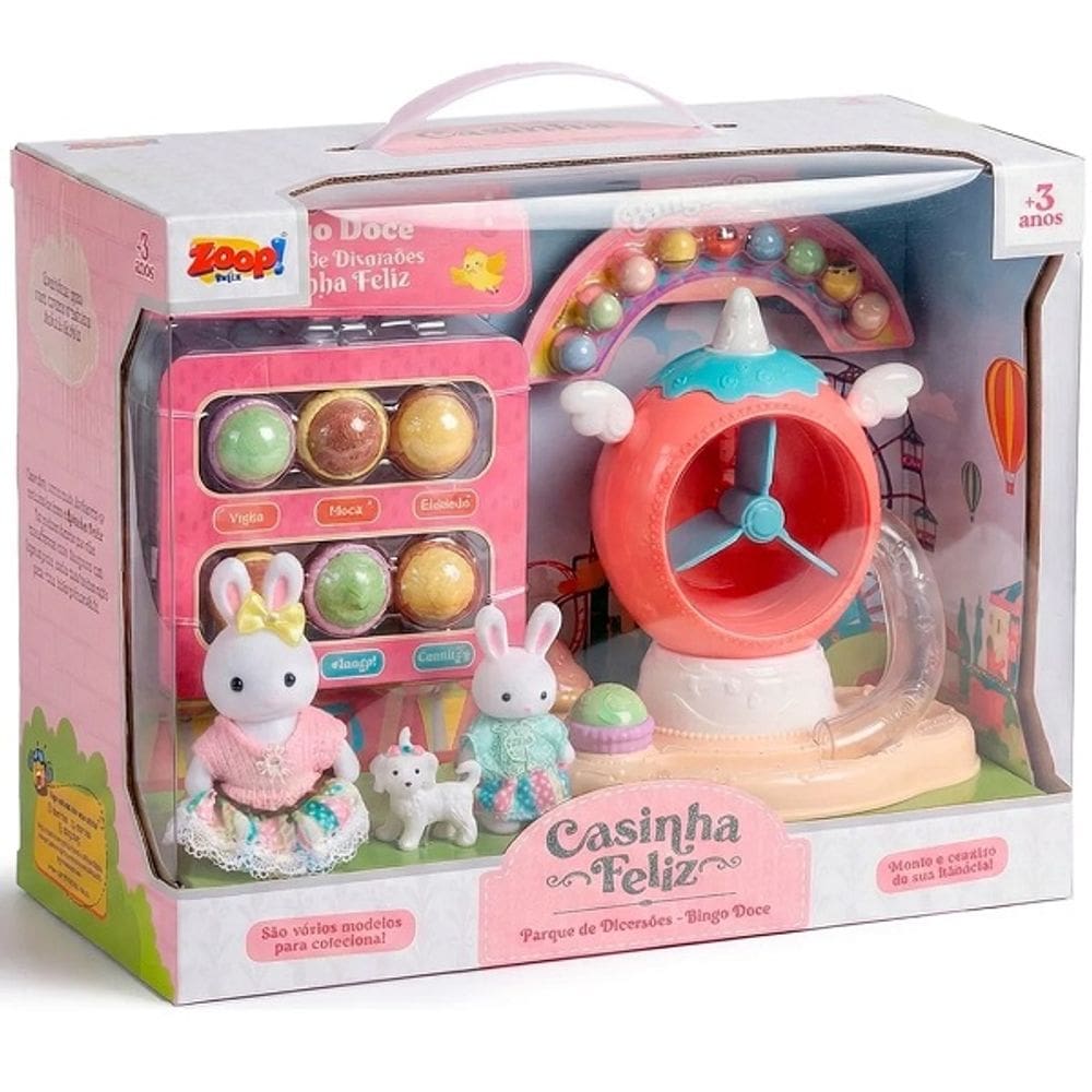 Casinha Feliz Parque de Diversões Bingo Doce Zoop TOYS ZP01359