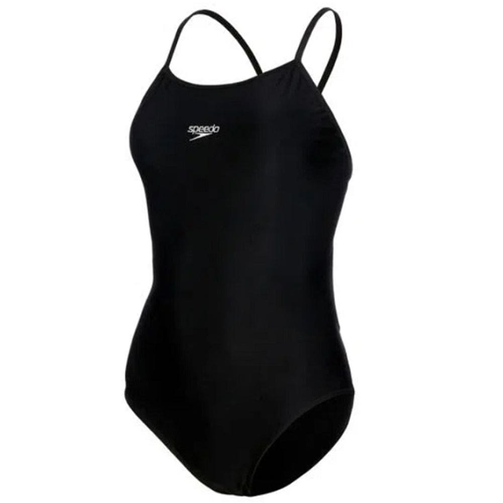 Maio de Natação Speedo SKINNY ALÇA LYCRA Costas Aberta Preto