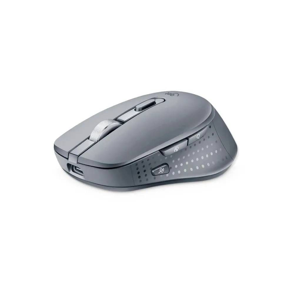 Mouse Sem Fio Bluetooth 5.1 USB, Recarregável Get Silence, 7 botões, 1600DPI, Grafite